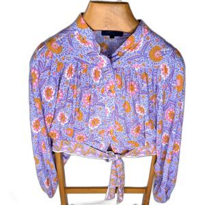 Rachel Roy Cropped Floral Blouse